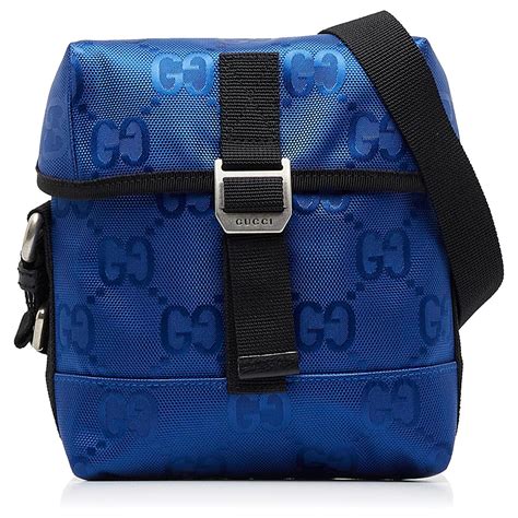 gucci blue econyl purses.